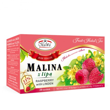 Malina z lipą - 20 torebek po 2 g